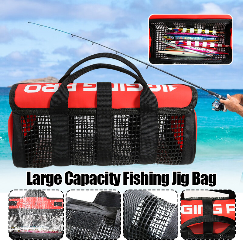 Fishing Jig Bag Mesh Washable Large Capacity Fishing Lure Bag For Boat Fishing