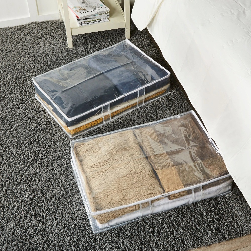 2pack Clear-Peva Under-bed Storage