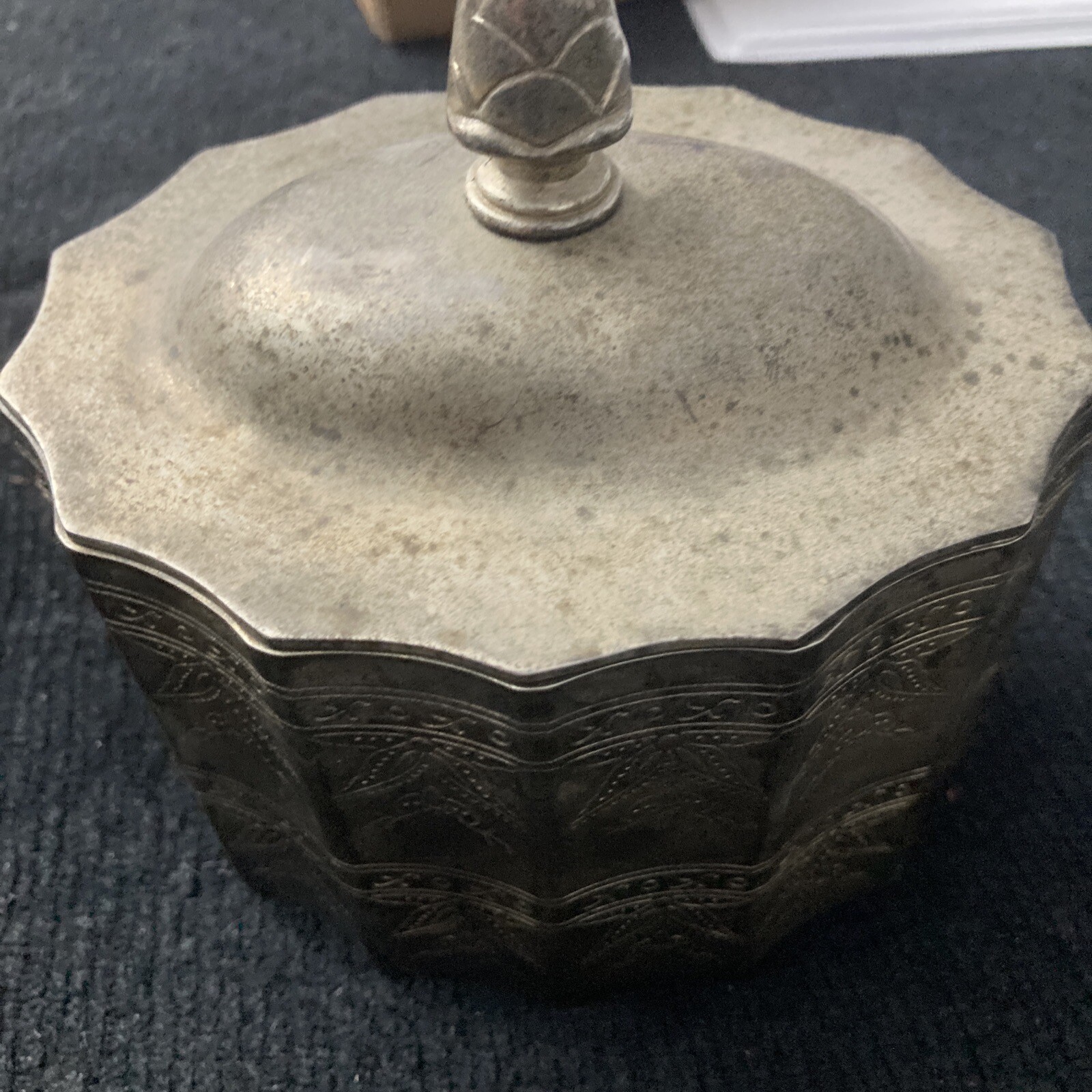 Godinger Museum Re-Creations Paul Revere Silversmiths Biscuit Box Jewelry Box
