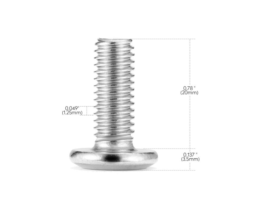 12pcs STAINLESS M8 x 20mm Bolts Hex Round Screws BO01S