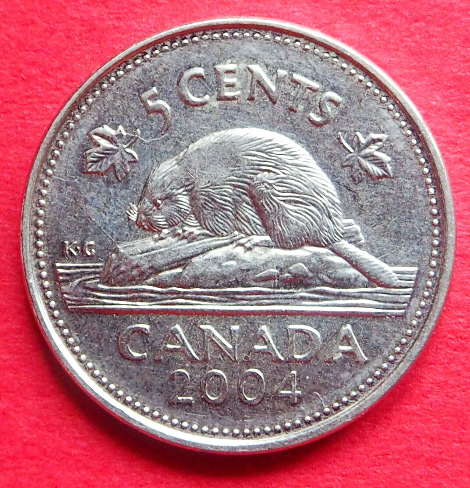 CANADA VERY COLLECTABLE HIGH GRADE 2004 FIVE CENT BEAVER COIN QUEEN ELIZABETH II