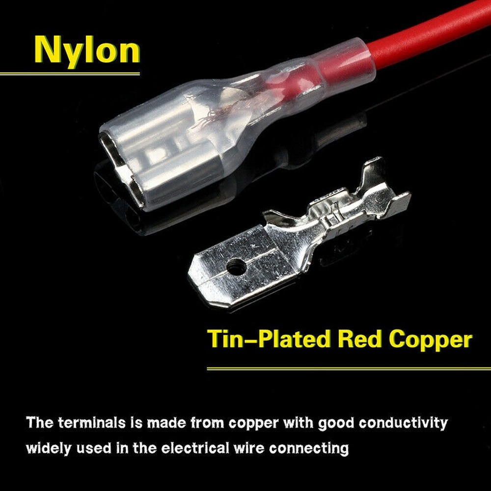 900Pcs Crimper Tool Kits 2.8/4.8/6.3 Spade Male Female Wire Connectors Terminals