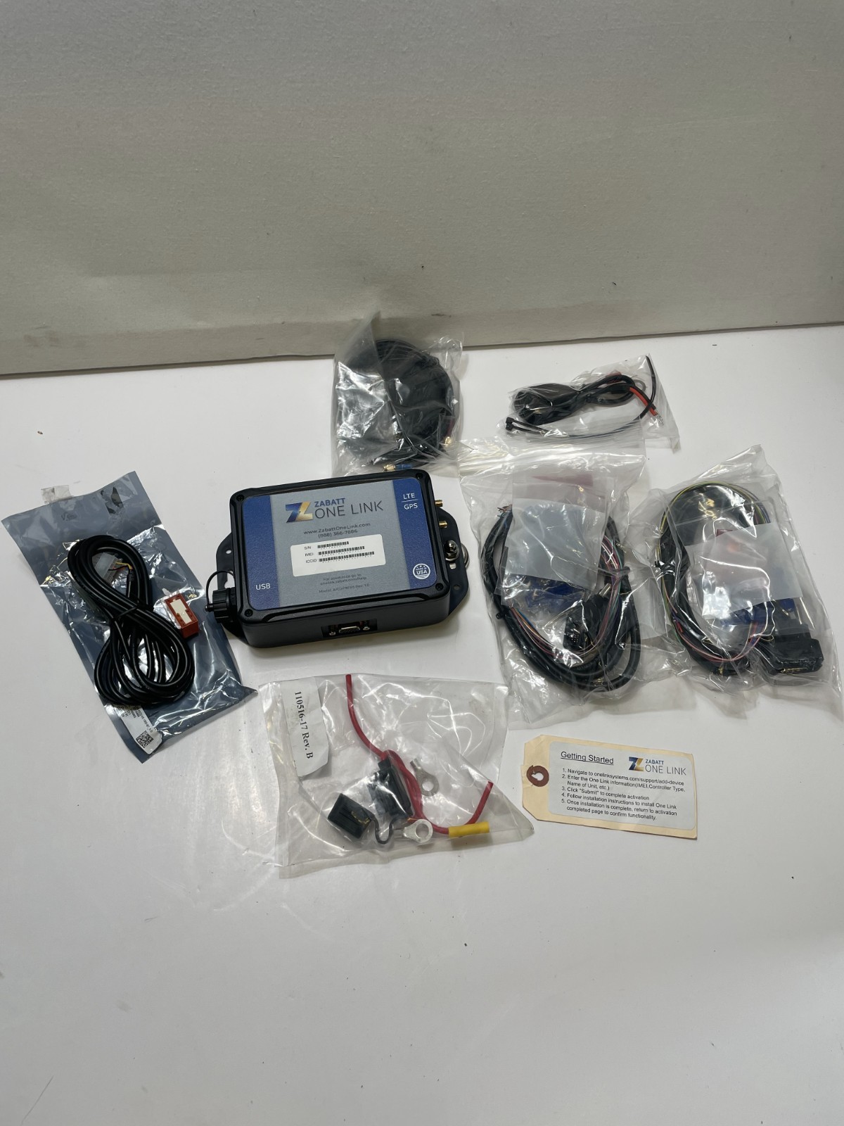 Zabat One Link LTE GPS Vehicle Tracker System Kit Car Fleet Tracking Cables Ant