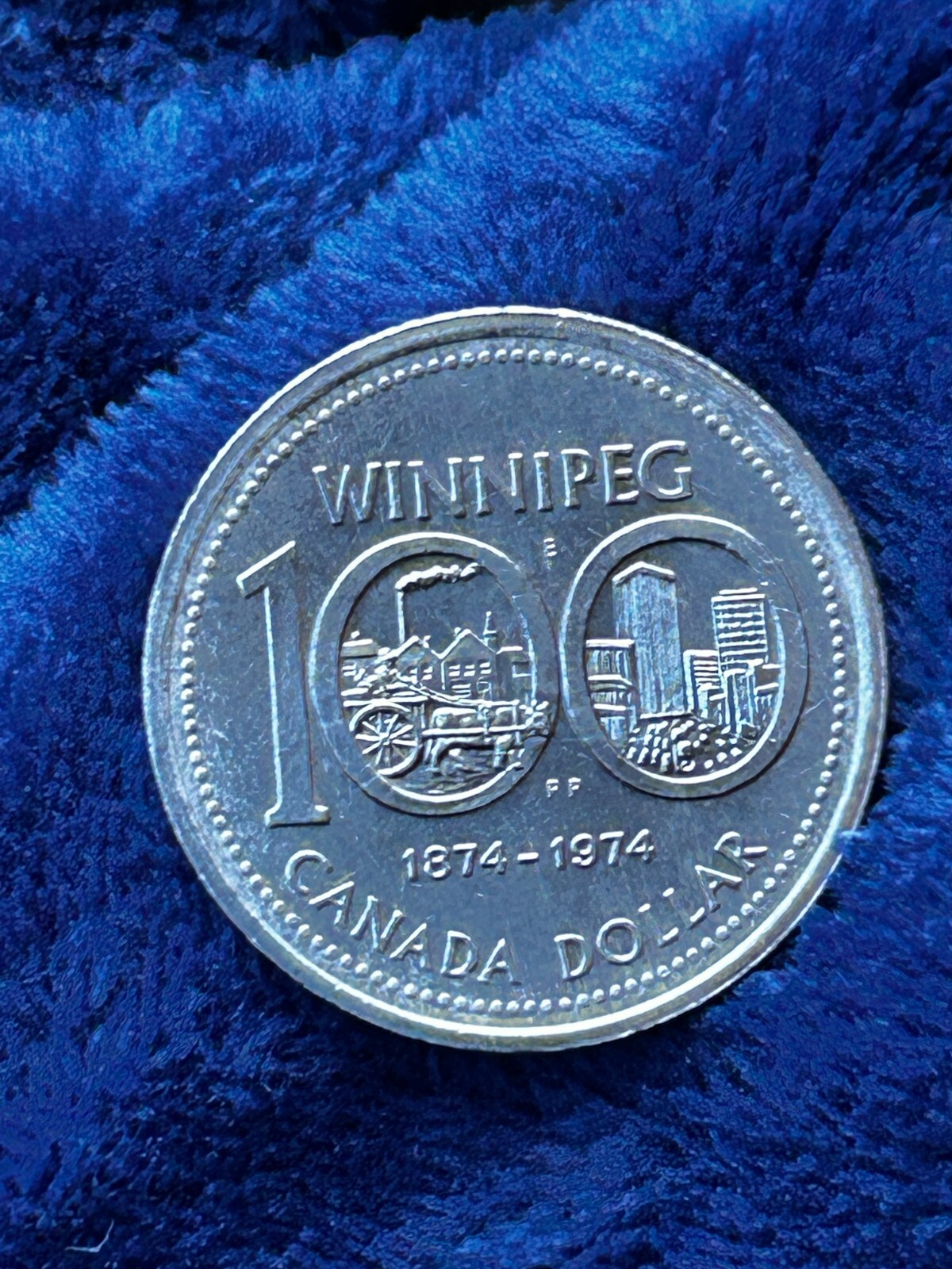 CANADA 1 Dollar 1974 100th Anni. Winnipeg 1874 Elizabeth II Coin ref M 84