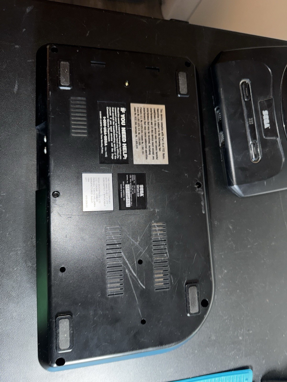 Sega CD Model 2 Console Only NOT WORKING Includes Sewer Shark Game