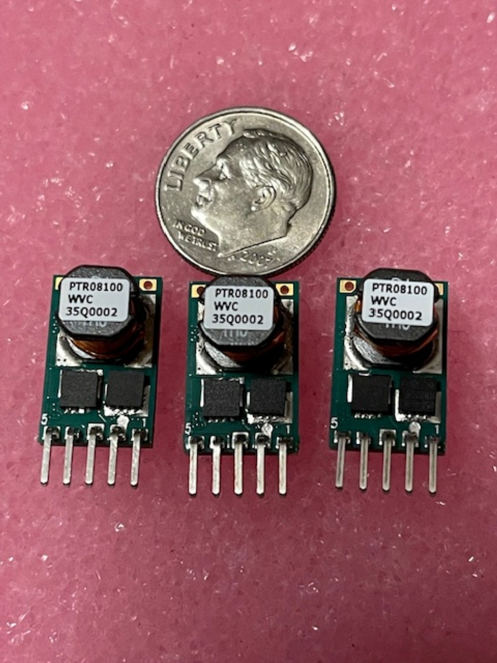 3 pcs, 10 Amp PTR08100WVD  WVC Texas Instrument DC-DC 4.5/14VDC in to 0.6-5.5VDC
