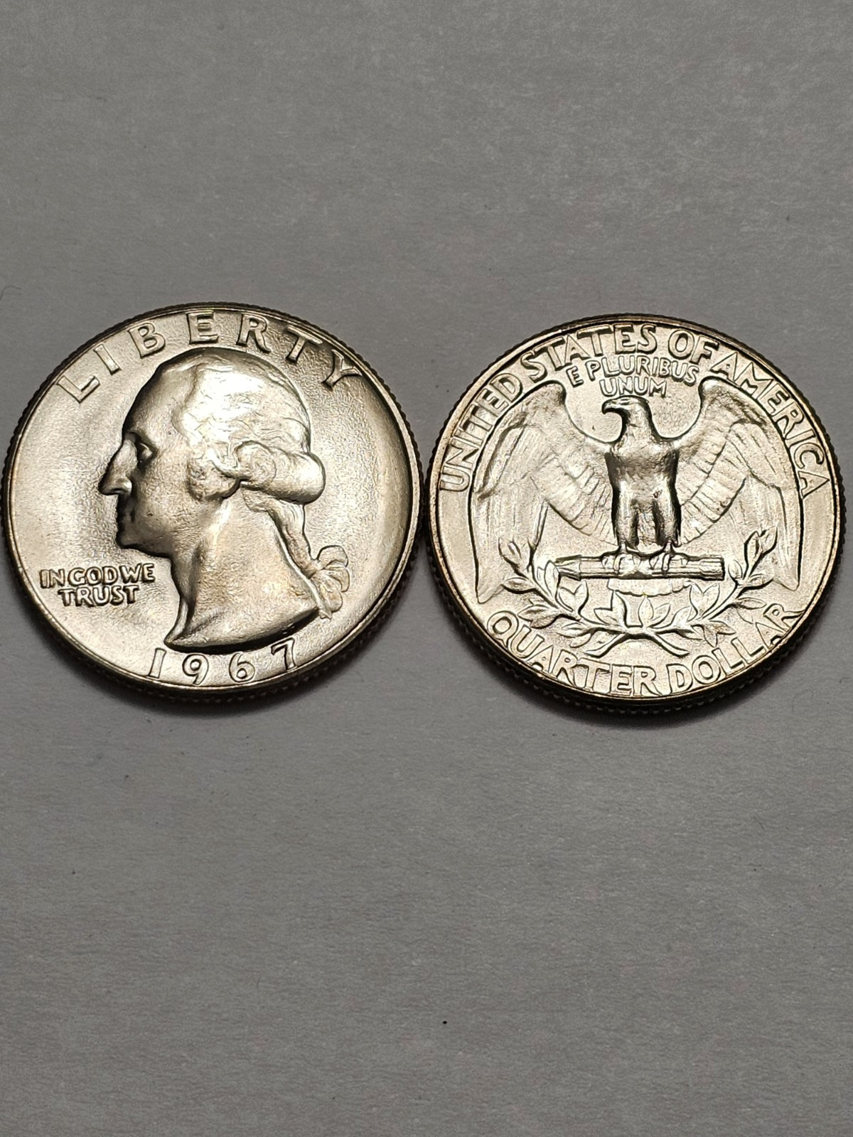 ONE(1) PER BUY 1967 RARE UNC (NON SMS) WASHINGTON QUARTER UNCIRCULATED