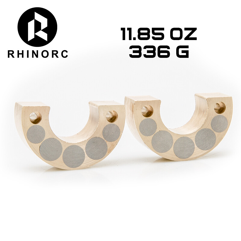 RhinoRC Brass Tungsten Steel CounterWeight For RHINO Capra Axle 11.85oz / 336g