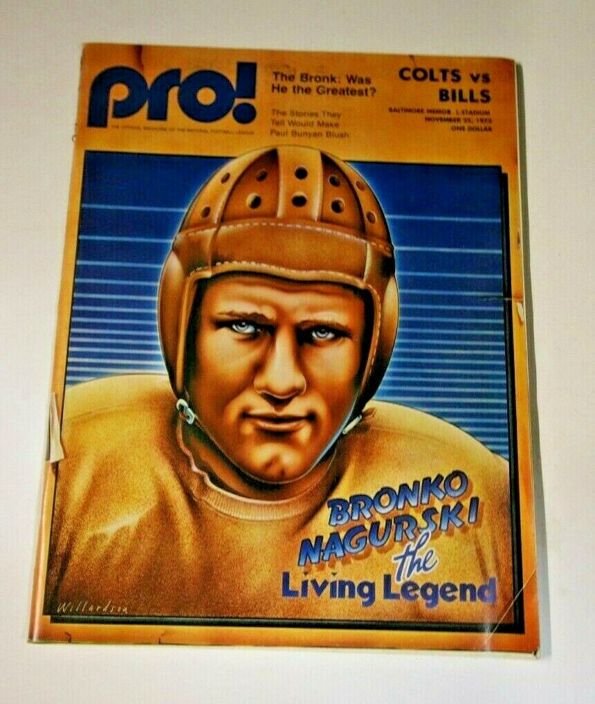 1973 PRO FOOTBALL NFL GAMEDAY MAGAZINE BUFFALO BILLS VS BALTIMORE COLTS RARE