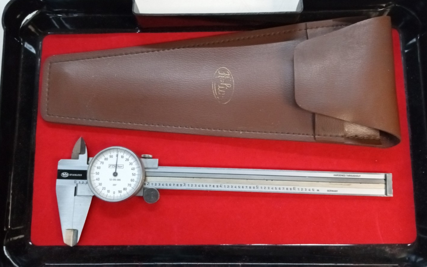 Helios Fowler 6" Dial Caliper .2" Per Revolution .001 Calibration in soft cased