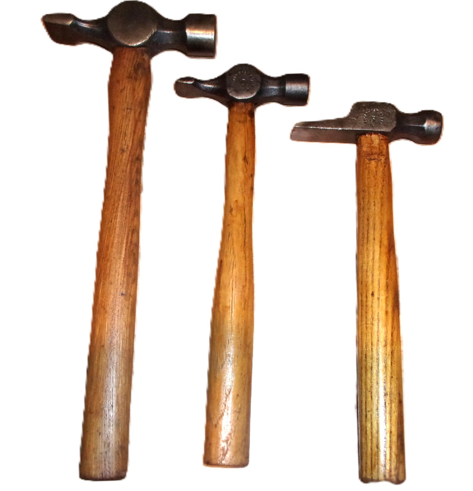 Vintage Cross and Pein Hammers + Joiners Tinsmiths Chipping Hammer  20+14+12 oz