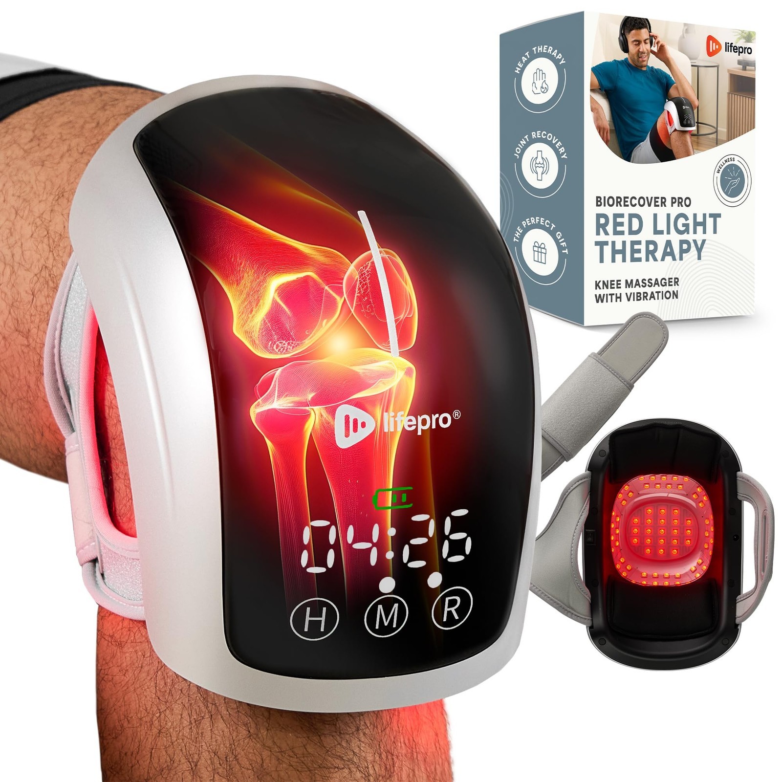 Red Light Therapy Knee Brace - Portable Infrared Device for Relief, Stiffness...