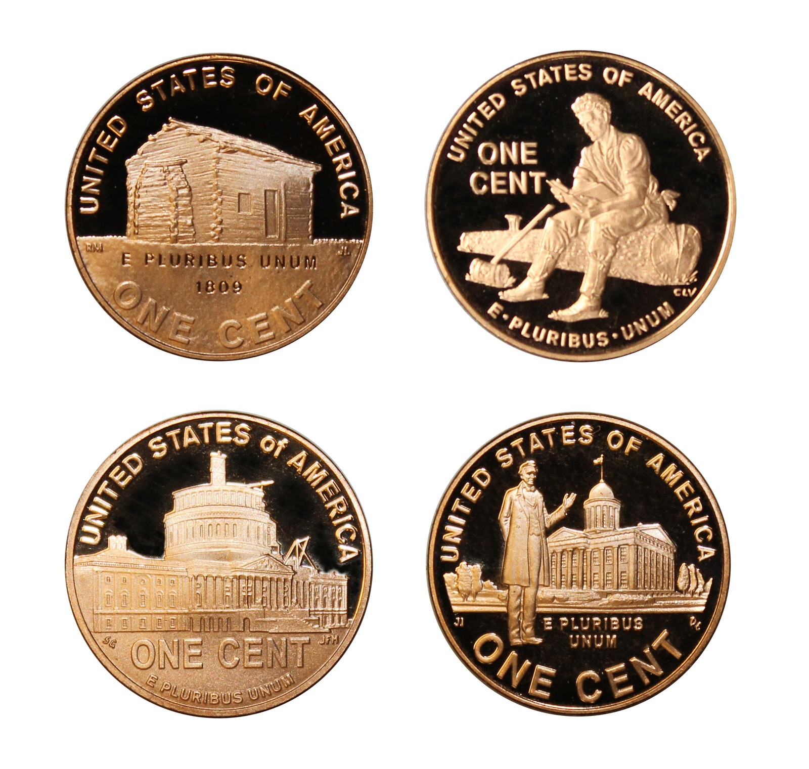 2009 Lincoln Head Cent Gem Proof Year set - 4 US - Coins only