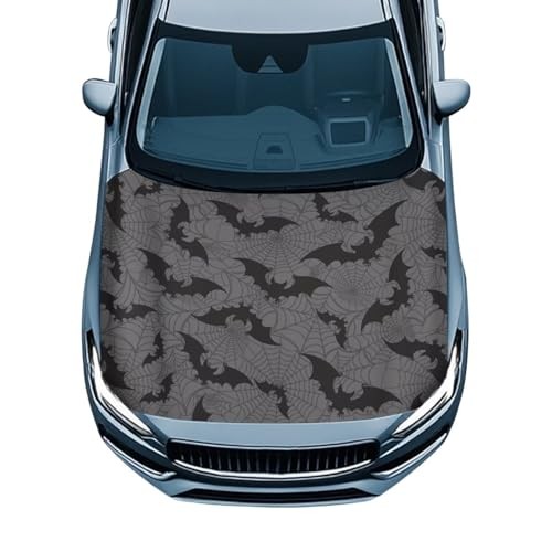 Halloween Bat Print Auto Hood Protector Can Be Washed Car Hood Protective
