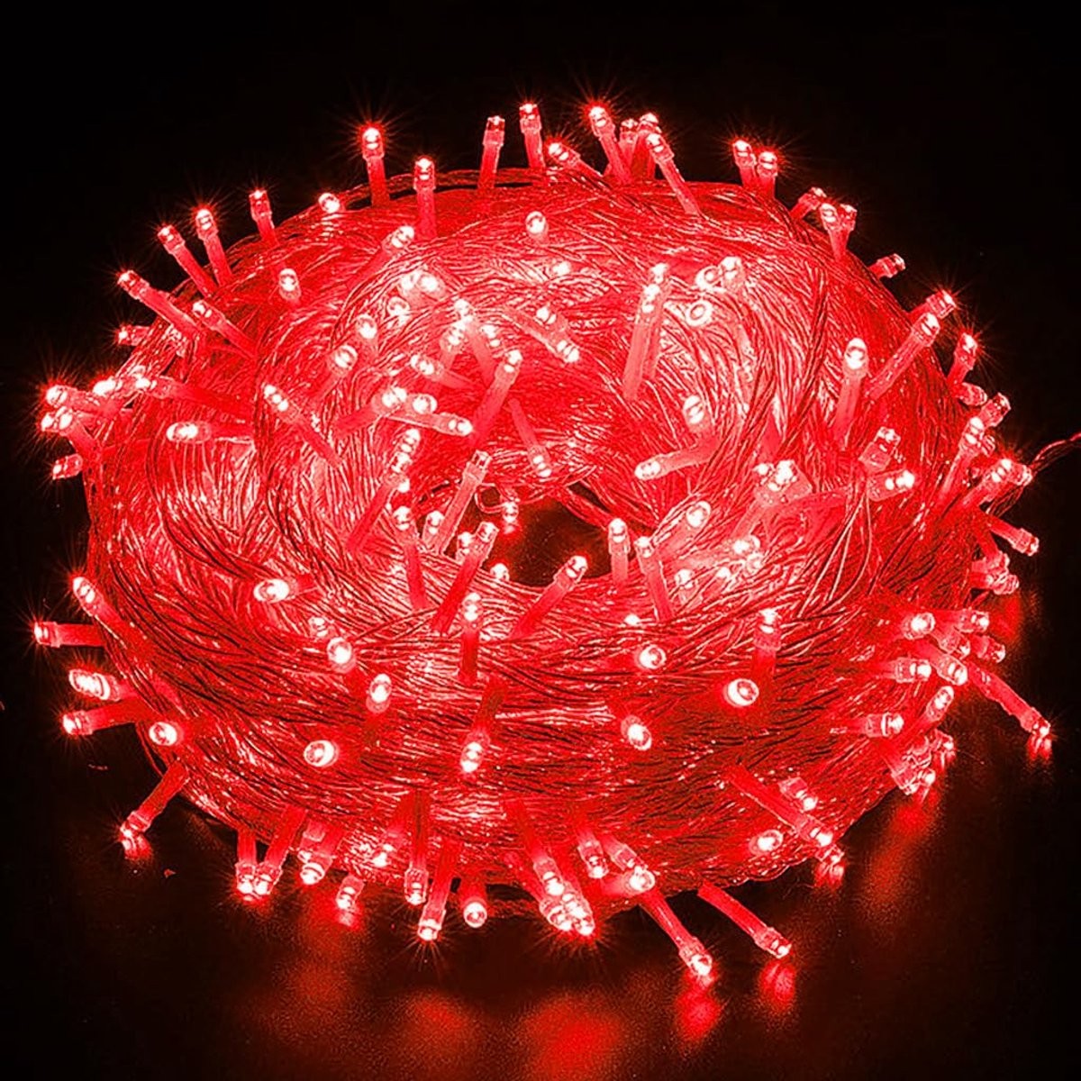 MUPOO String Lights, 30M, 300 Red LEDs, 8 Lighting Modes, IP44 Water Resistant,