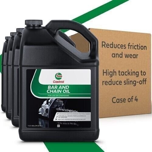 Castrol 215310 Bar and Chain Oil For Chainsaws – All Season Formula – Case of 4