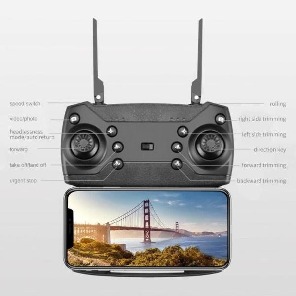 Drone 4K HD Dual Camera WiFi FPV RC Foldable Quadcopter Remote With Screen Gift
