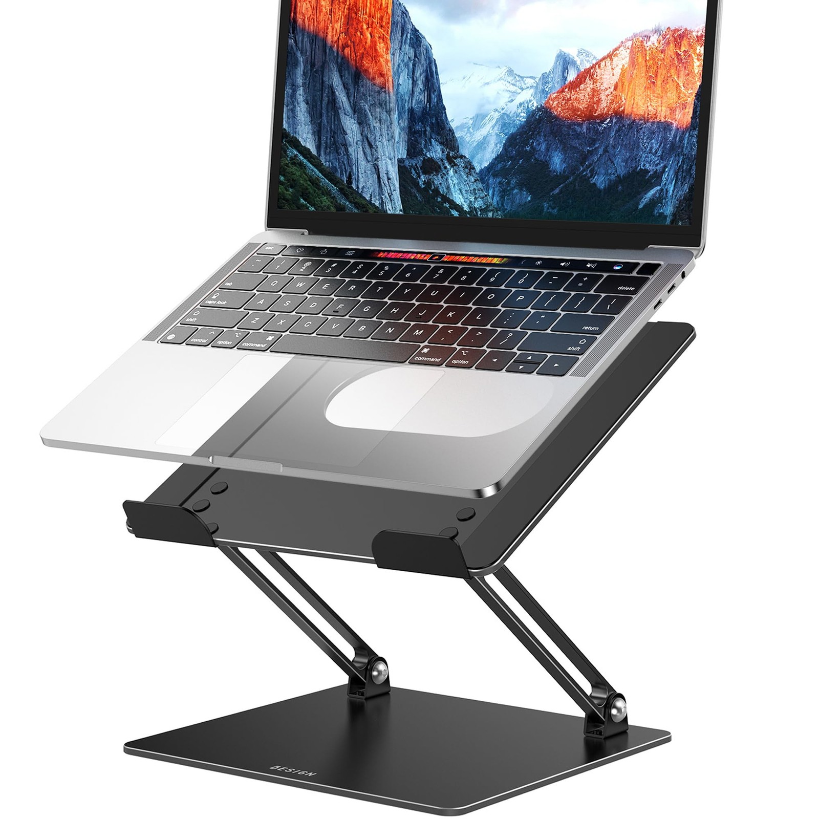Adjustable Laptop Stand Metal Foldable Notebook Riser Portable Desk Holder 1014