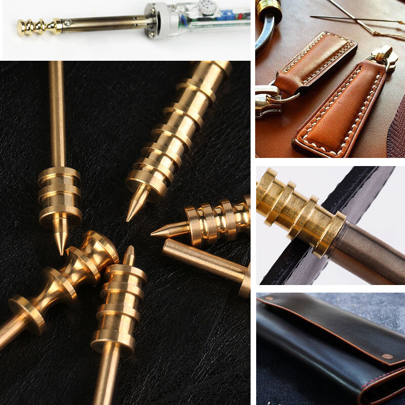 Leather Craft Electric heating Burn Edge Decorate Soldering Iron brass Tool DIY