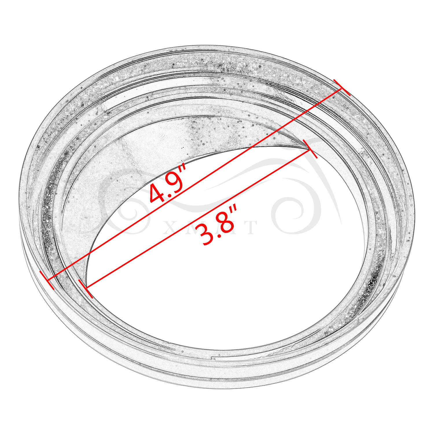 5" Speedometer Trim Ring Bezel Visor For Harley Electra Glide Softail FXST FLSTC