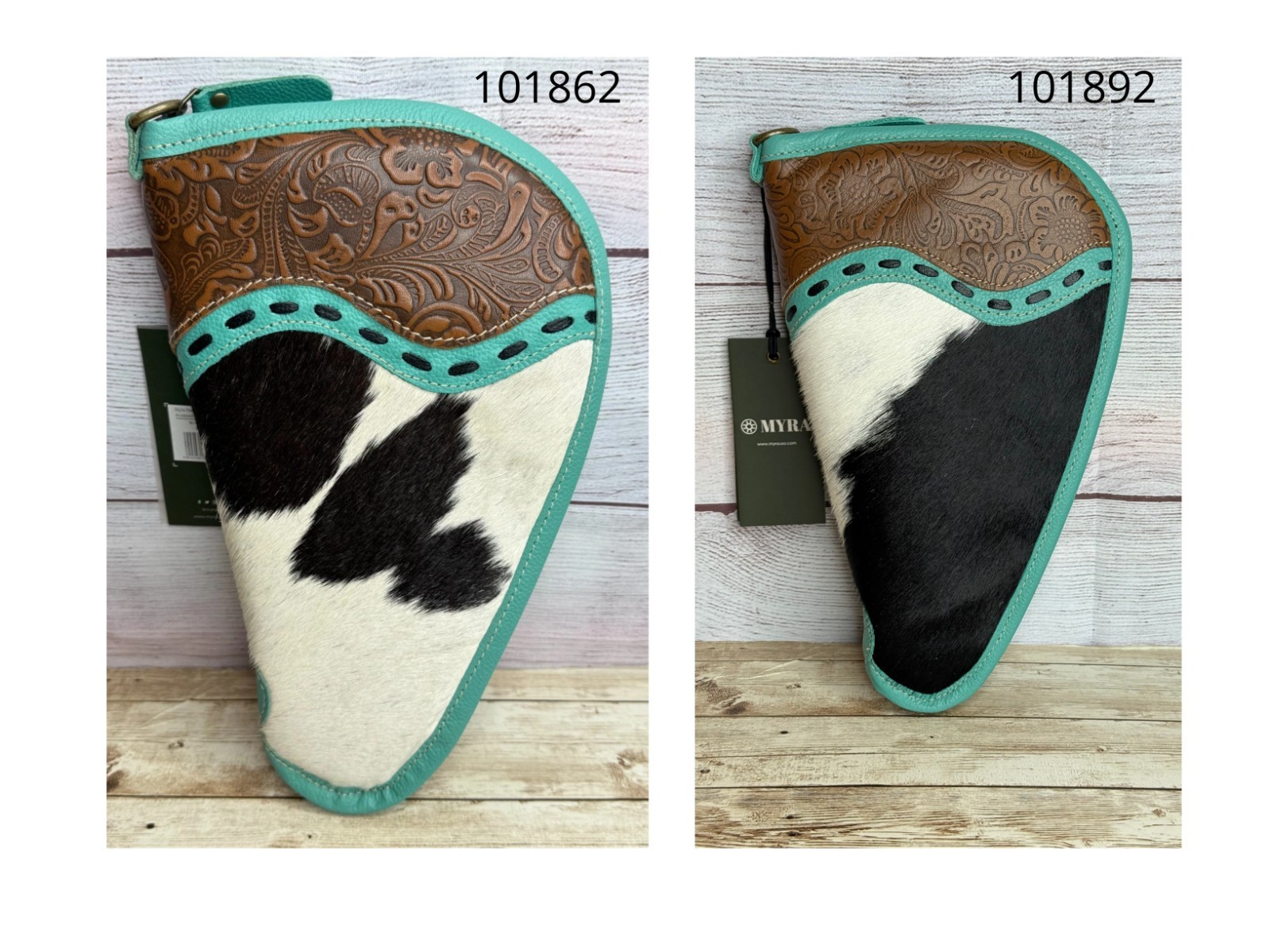 MYRA ~ LEATHER ~ COWHIDE ~ SOFT ~ PISTOL ~ STORAGE ~ CASE (12")