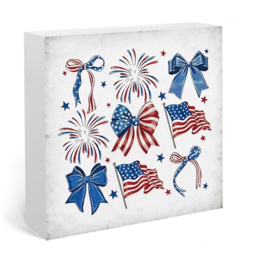 4th of July Patriotic Bow flag Decor 4th of July Americana Table Decorations