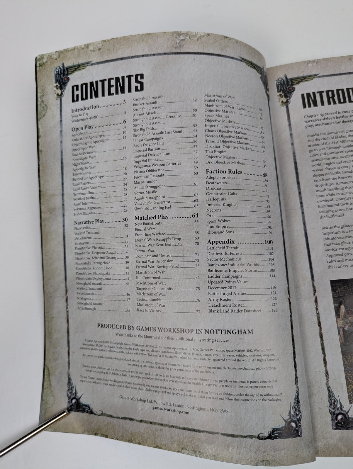 Warhammer 40K Chapter Approved 2017 Edition Rulebook Strategy Guide