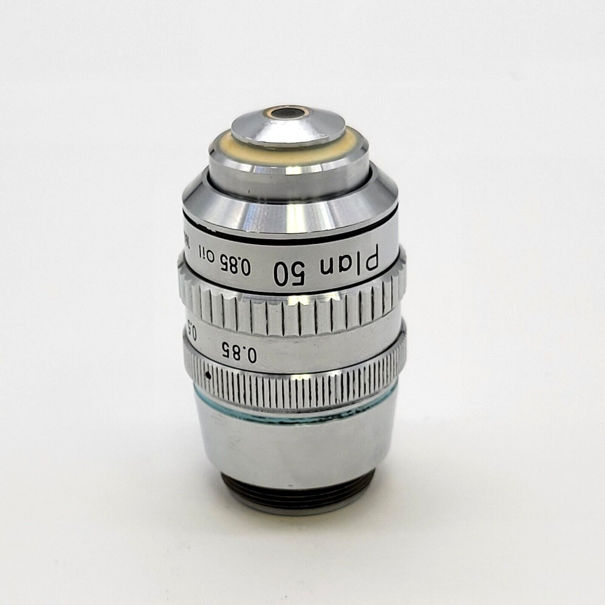 Nikon Microscope Objective Plan 50x 0.85 Oil 160 Silver Colored