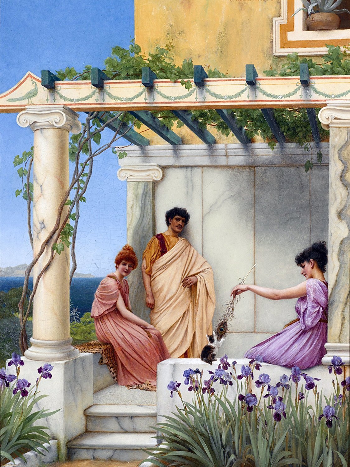PLAYTIME J. GODWARD people girl woman Tile Mural Backsplash Art Marble Ceramic