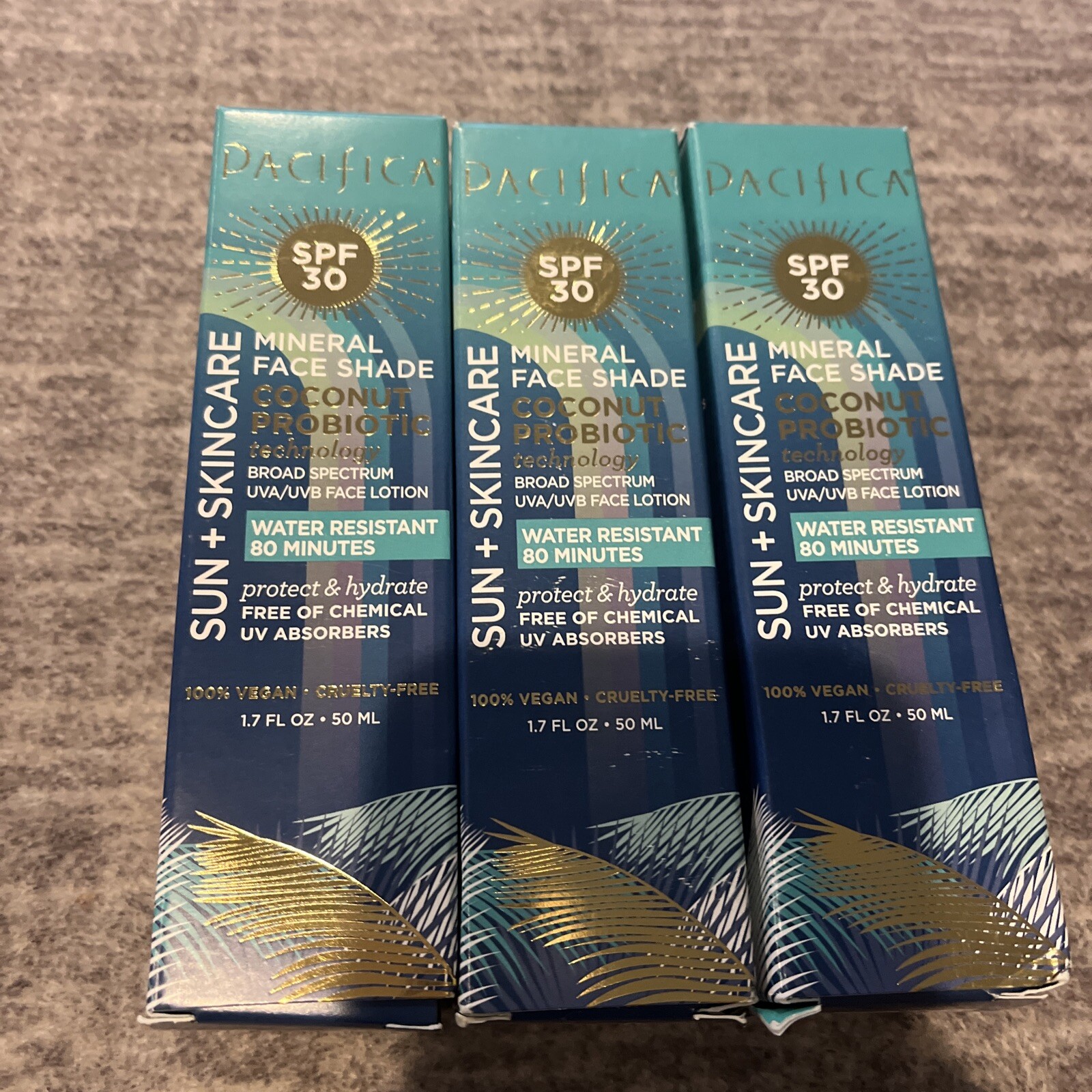 Pacifica Mineral Face Coconut Probiotic SPF 30 1.7 Oz READ Description ~3 Packs