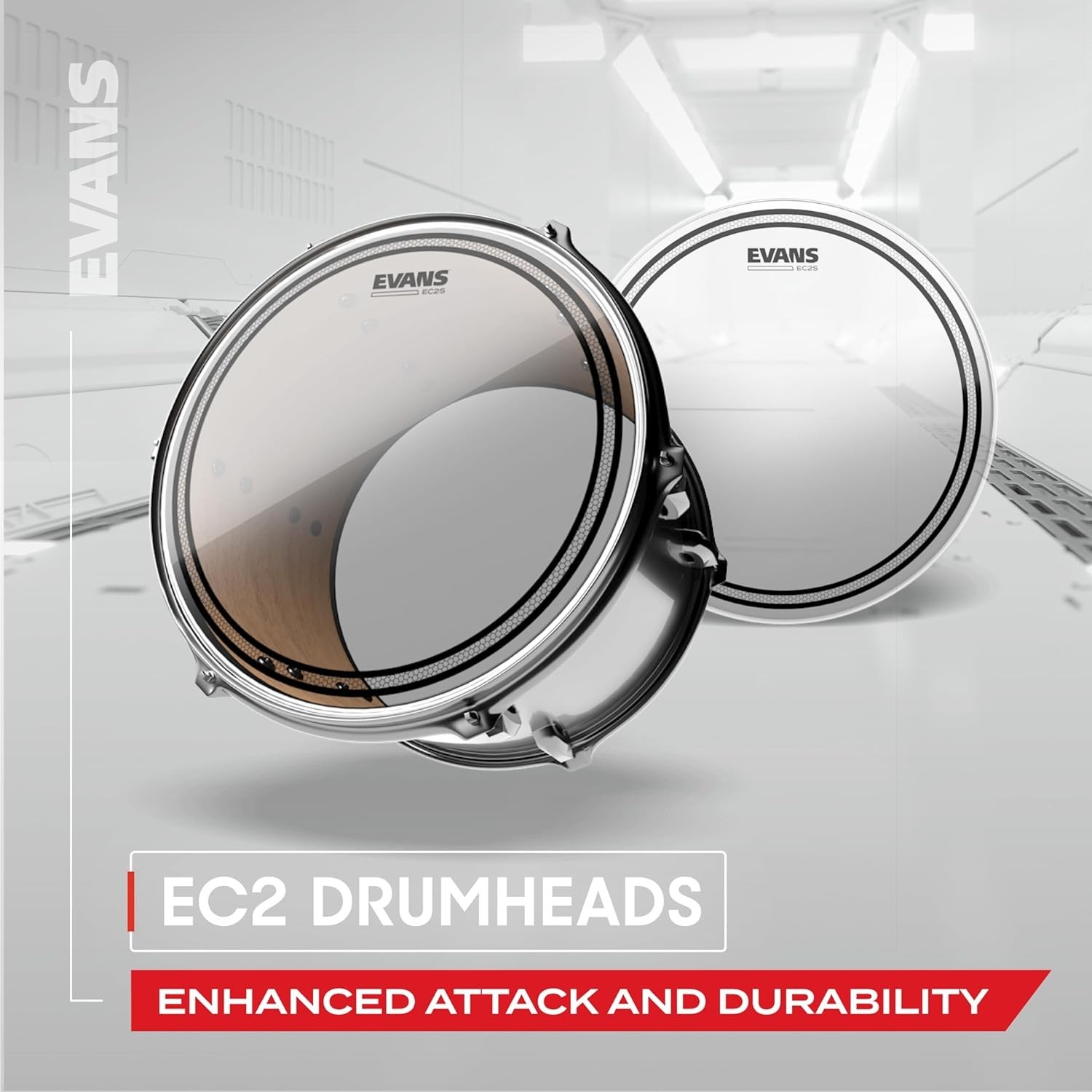 Drum Heads - EC2S Clear Tom Drumhead, 12 Inch