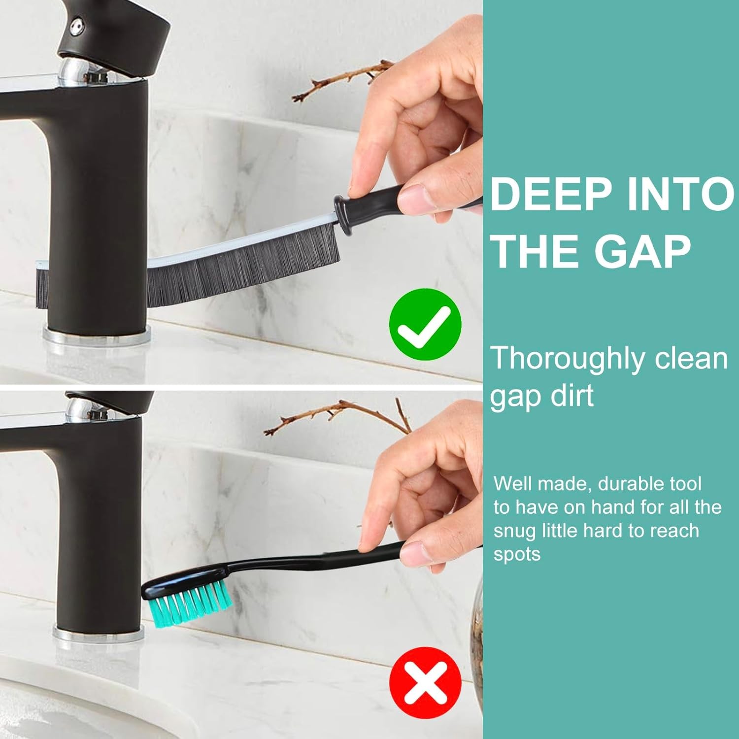 Crevice Cleaning Brush，Hard-Bristled Grout Brush，2024 New Multifunctional Ga