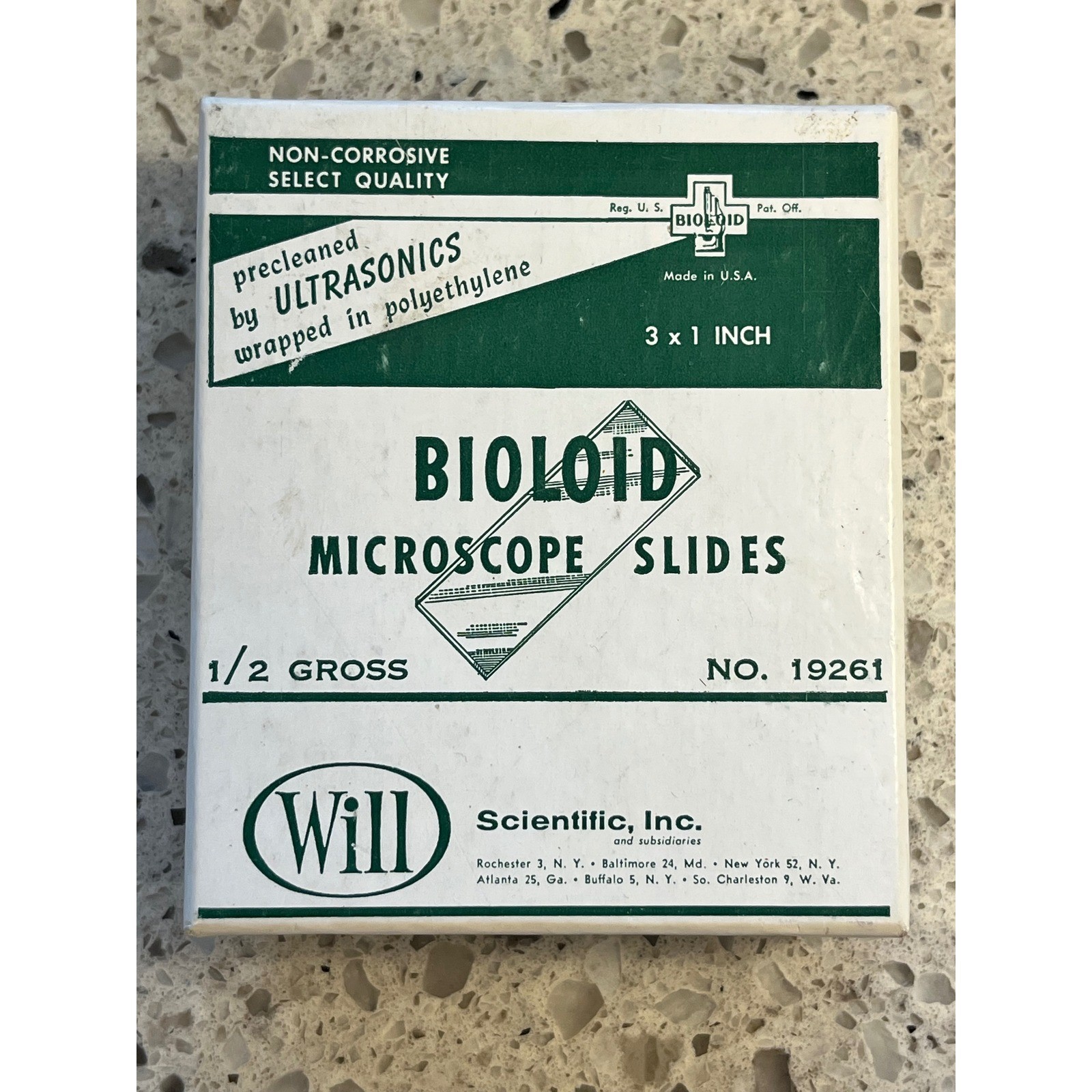 Vintage Bioloid Microscope Slides Will Scientific No. 19261 Coors USA Crucible