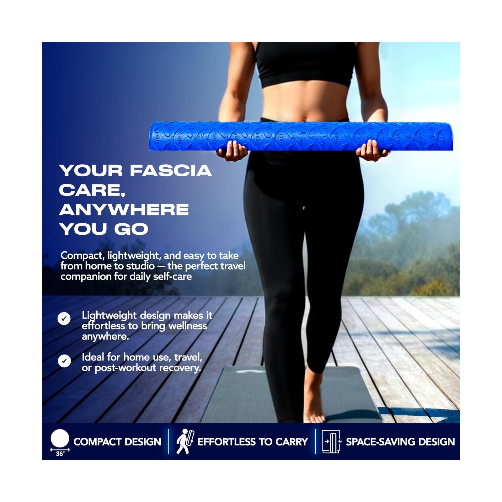 MELT Method 36 Inch Half Foam Roller for Back w/FasciaTherapy Techn... Fast Ship