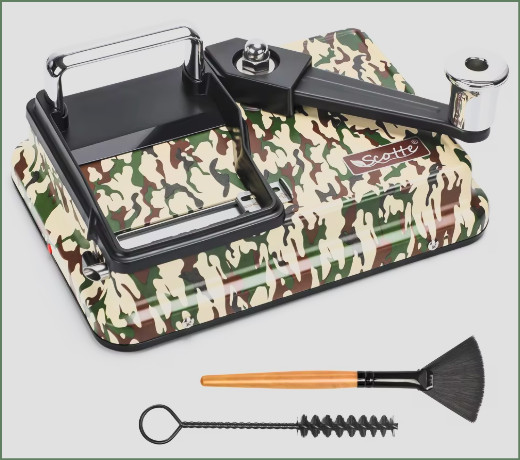 Portable Hand Operated Cigarette Rolling Camouflage Manual Injector Machine 8mm