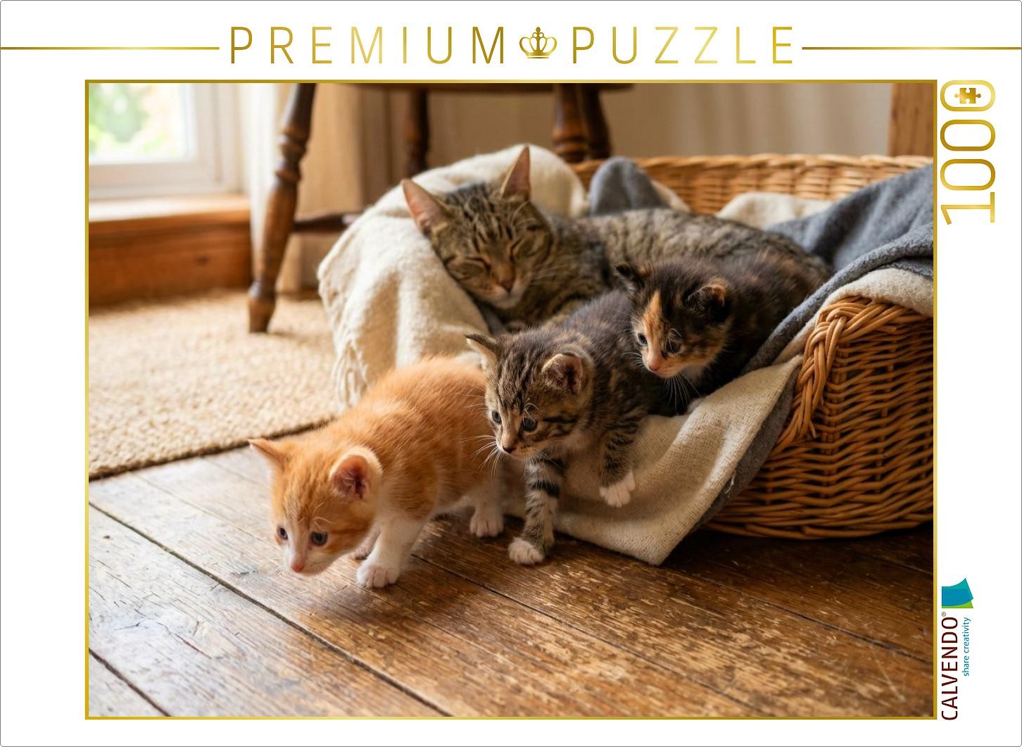 CALVENDO Puzzle Heimlicher Aufbruch - Kätzchen erkunden die Welt | 1000 Teile Le