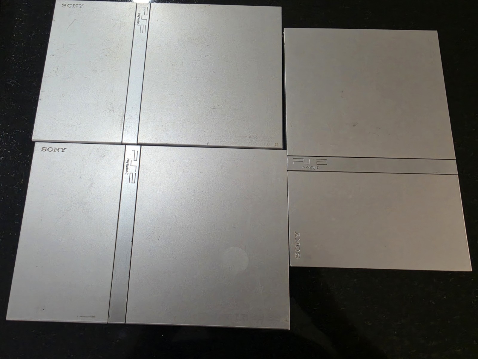 Sony PlayStation 2 PS2 Slim Silver Console Complete. Tested Working Read