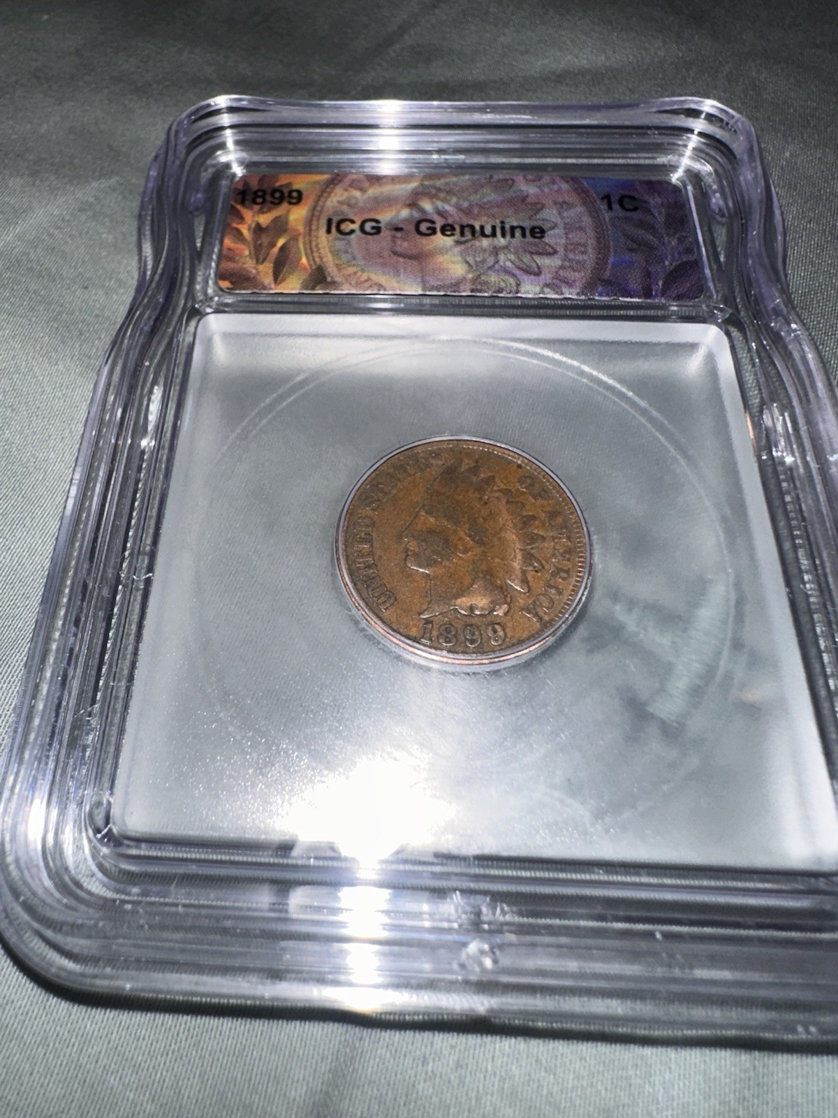 1899 INDIAN HEAD CENT ICG MS-64 BN - UNCIRCULATED - INDIAN HEAD PENNY - SLAB- 1C