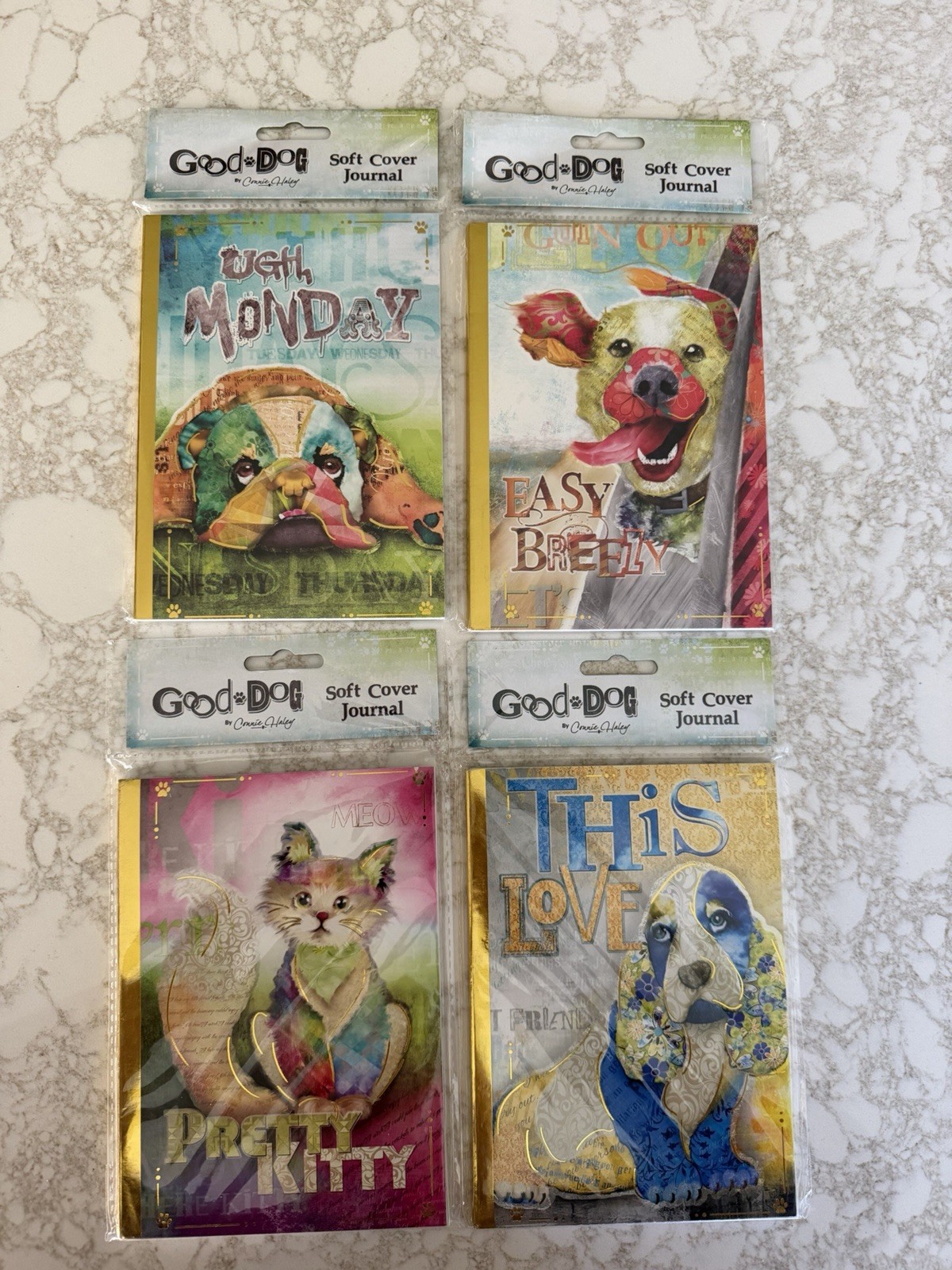 Good Dog By Connie Haley Lot Of 4 Soft Cover Journals Unopened Puppies Kittens
