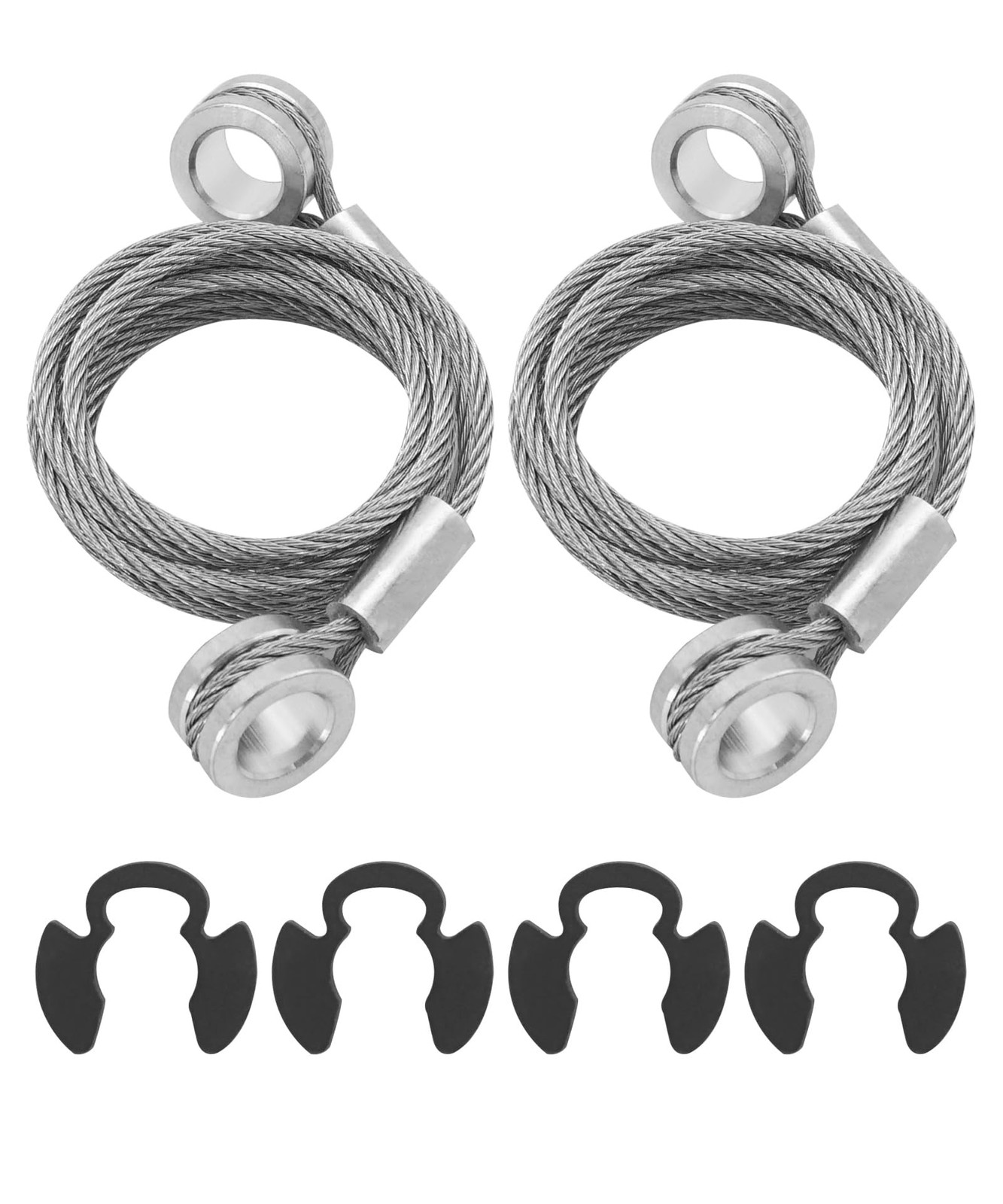 2 Pcs Hood Restraint Cablewith Clips Compatible With Peterbilt 389 388 384,Re...