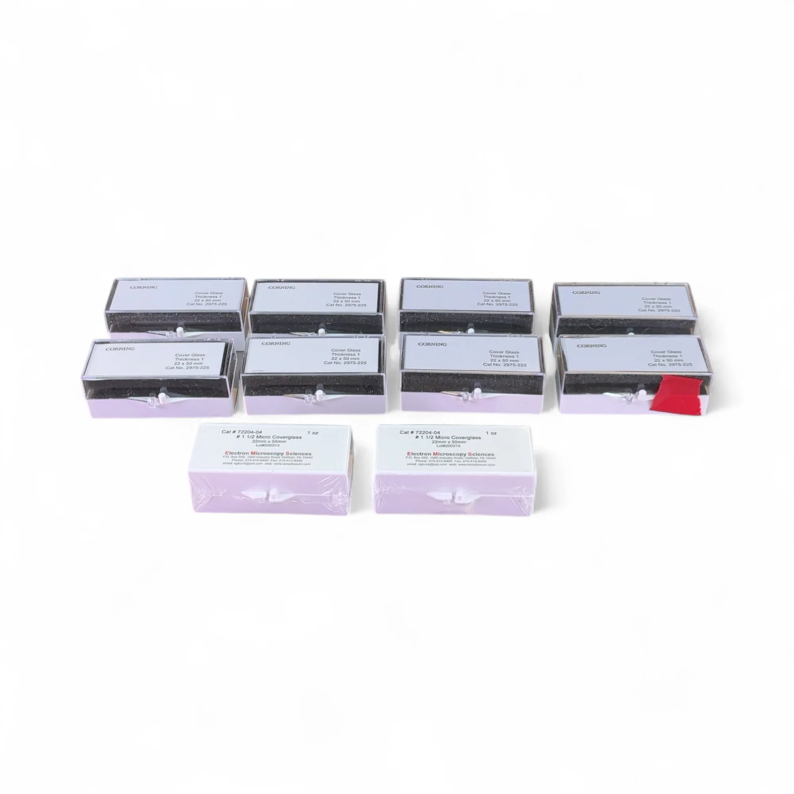 Corning/Electron Microscope Sciences Assorted Coverglass Slides 22x50mm