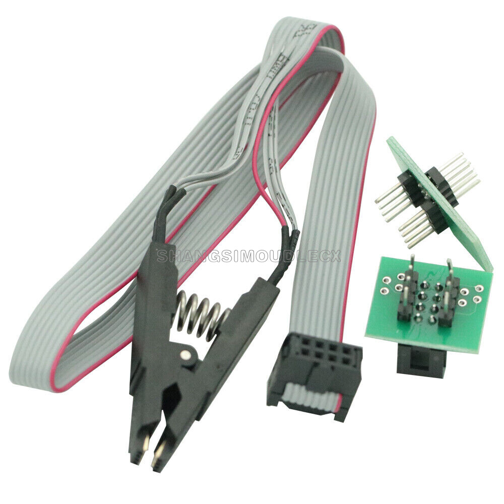 SOIC8 SOP8 Test Clip For EEPROM 93/25 /24Cx In-Circuit Programming + 2 Adapters