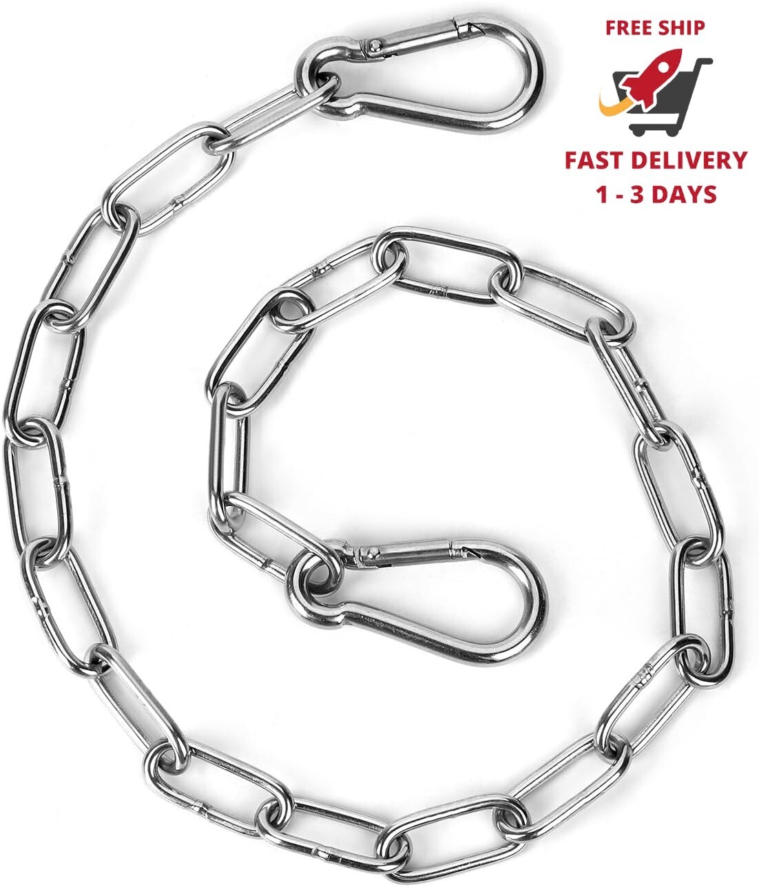 Cerradura de cadena para portón, de acero inoxidable de 20 pulgadas