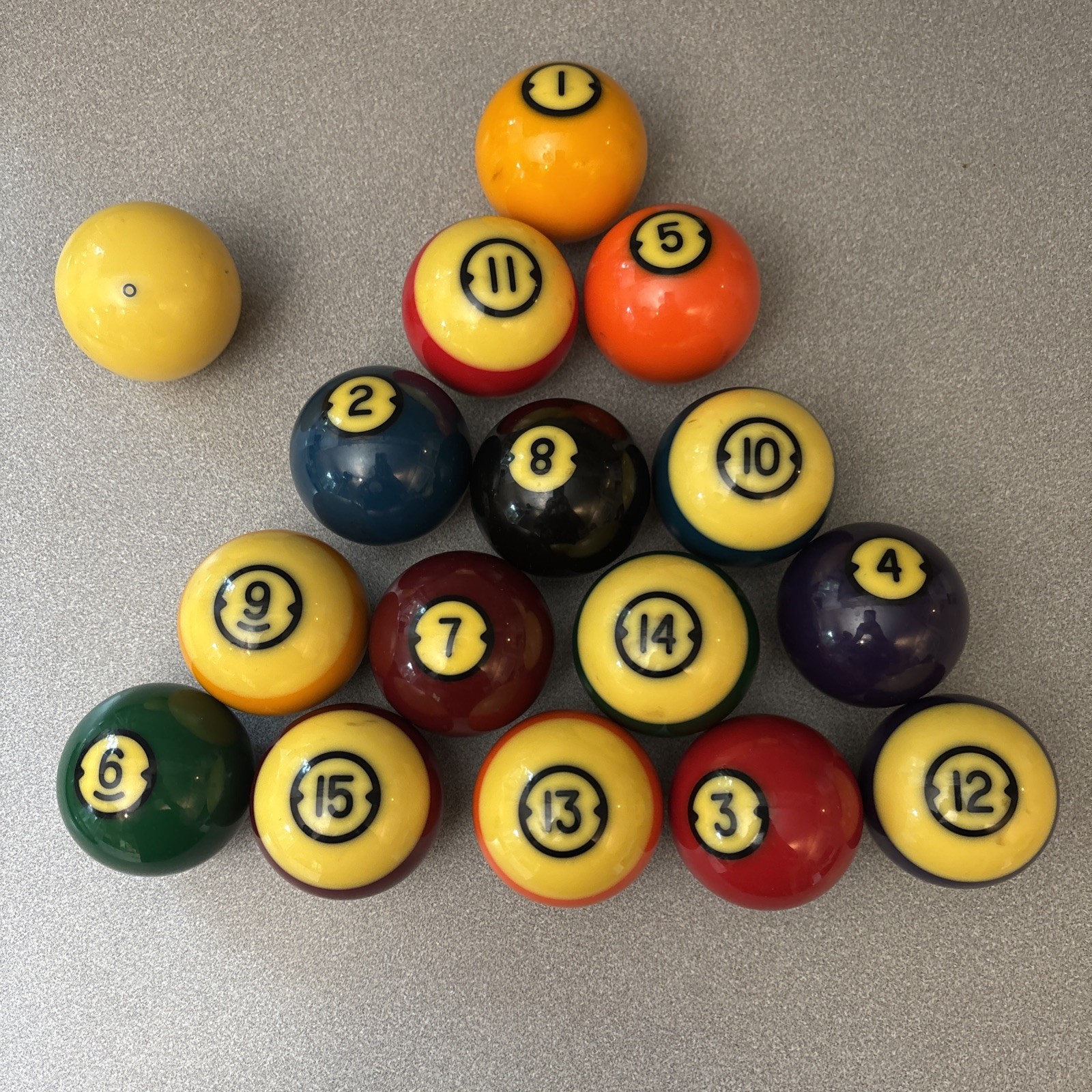 Vintage Brunswick Centennial Billiard Balls-Complete Set 16 Balls