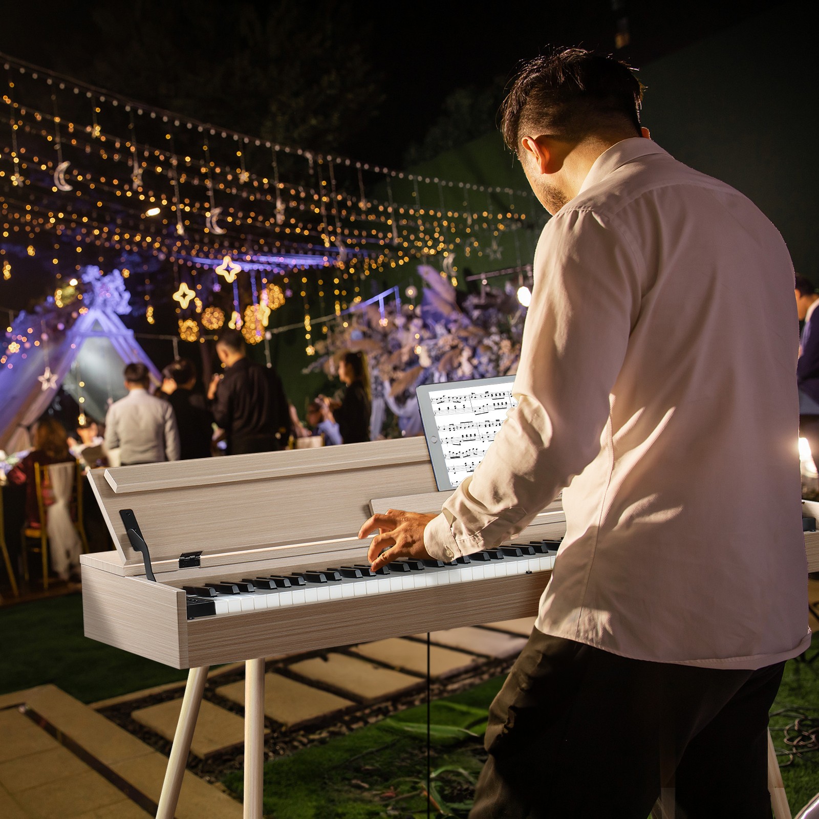 Glarry 88-Key Digital Electric Piano with MIDI,600 Rhythm,800 Timbre 3 Pedals