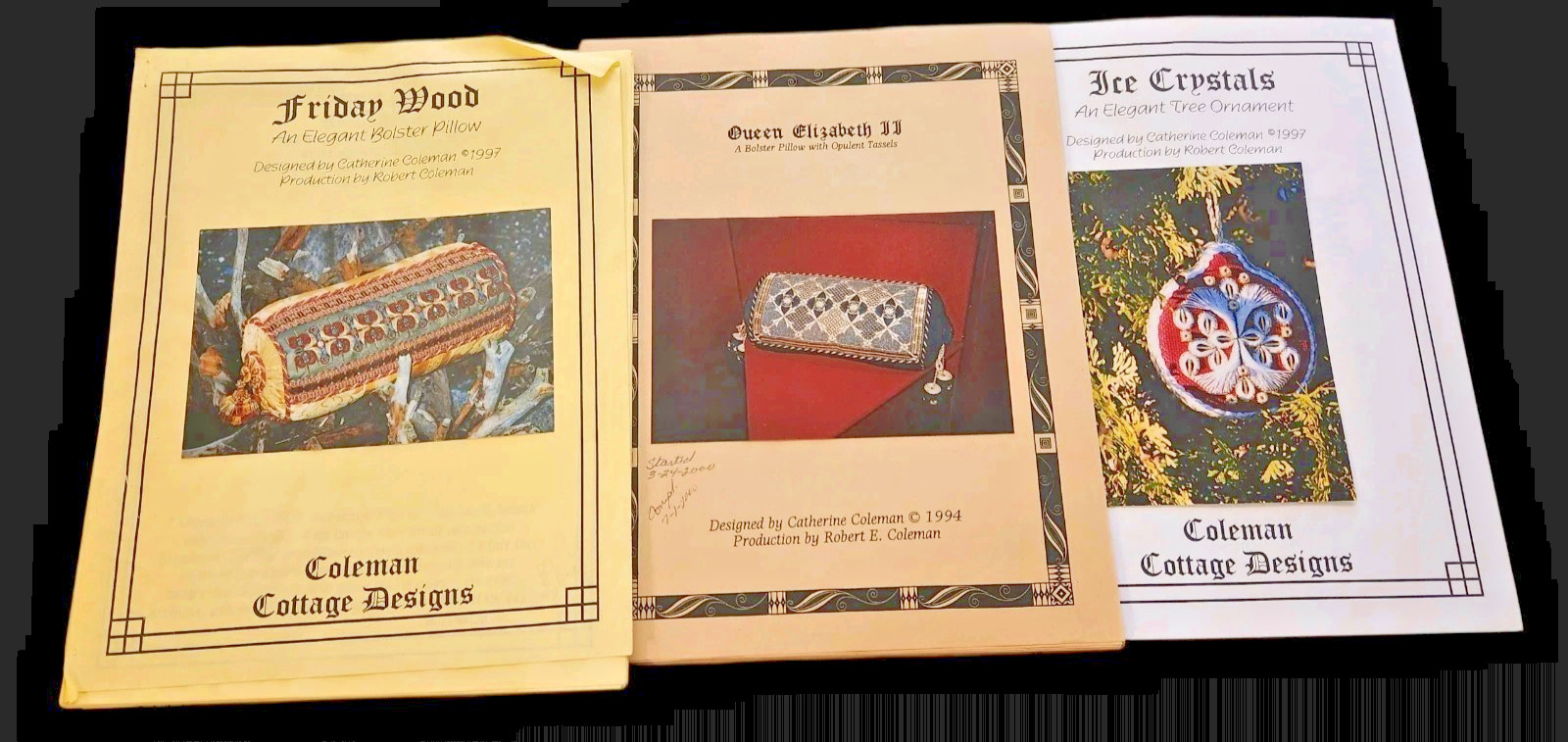 Coleman Cottage Designs Lot Of 3 Needlepoint Patterns