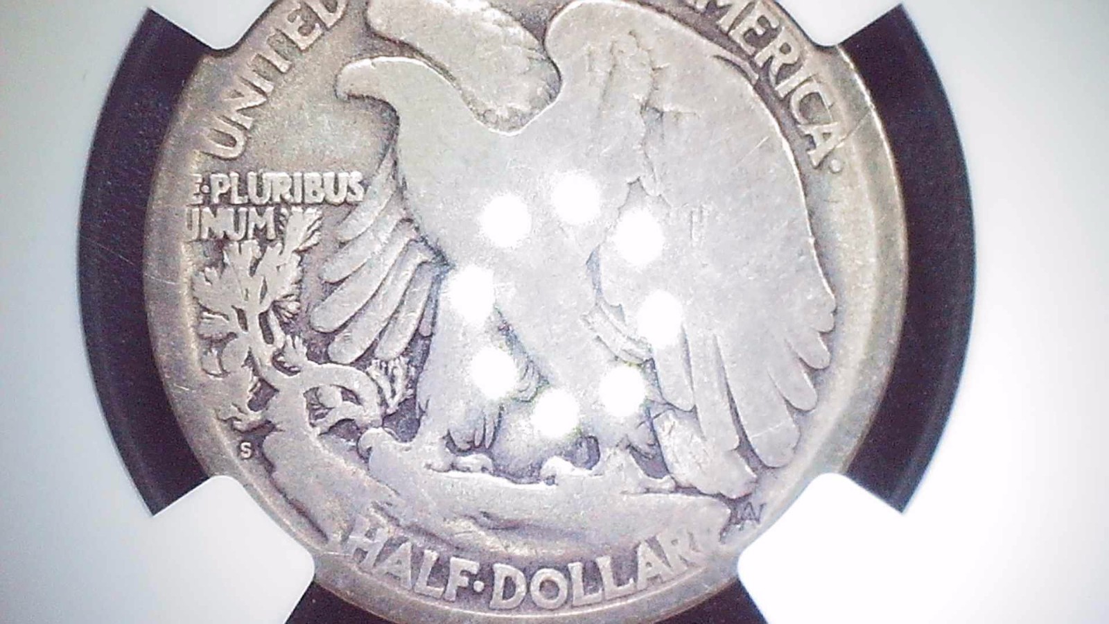 1921 S 50C ngc cleaned Walking half Dollar Fine Detail