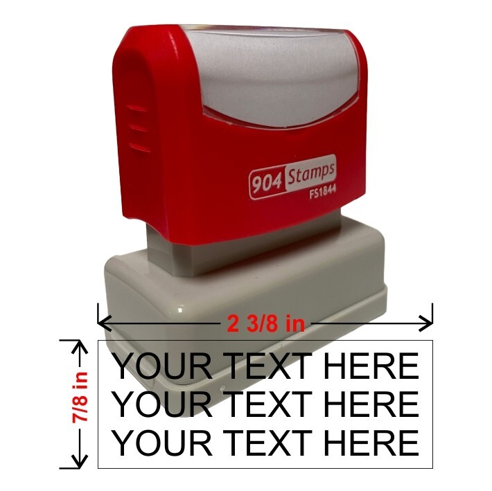Custom Stamp Text - Personalized Stamps 2 3/8" x 7/8"( Large)  - 904 Stamps