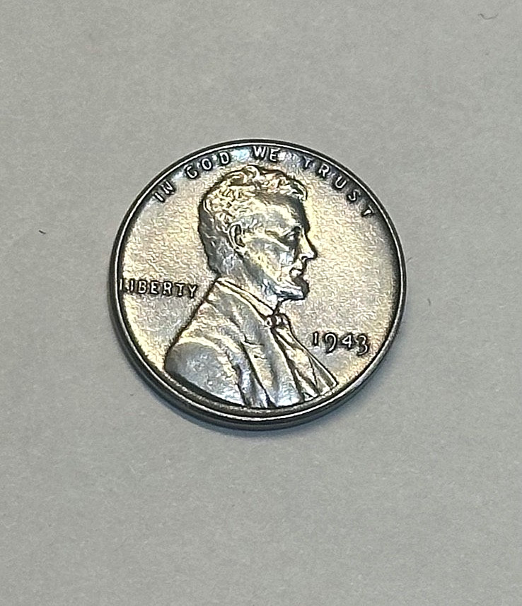 1943 Steel Penny WWII Wartime Cent In Brilliant UNCIRCULATED From Old Bank Roll