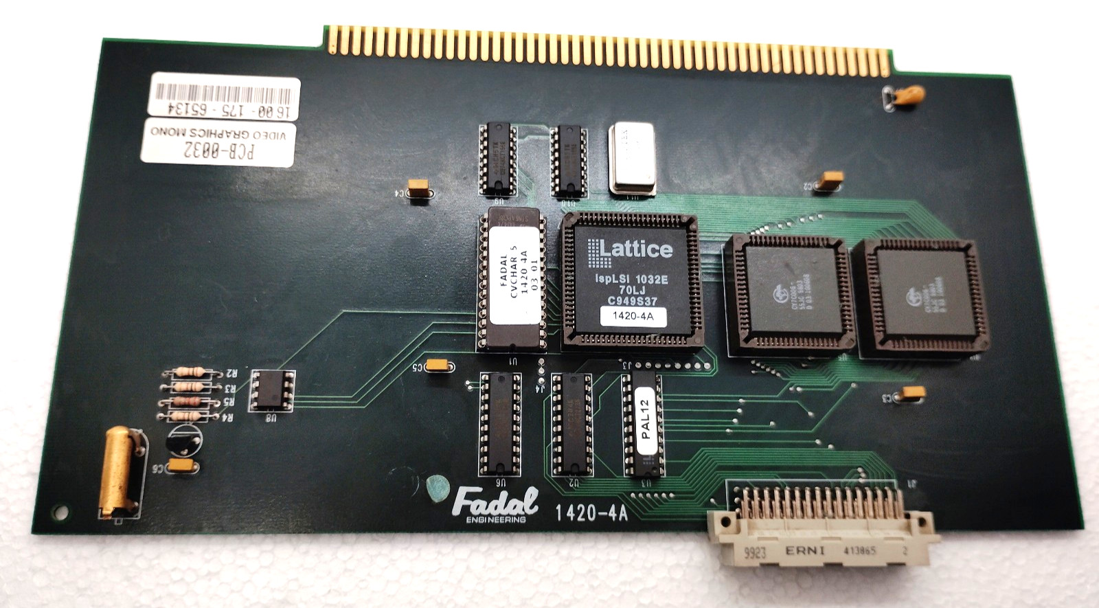 Fadal PCB-0032 1420-4A Video Graphics Mono, FREE SHIP! Lot# F157